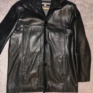 Leather coat
